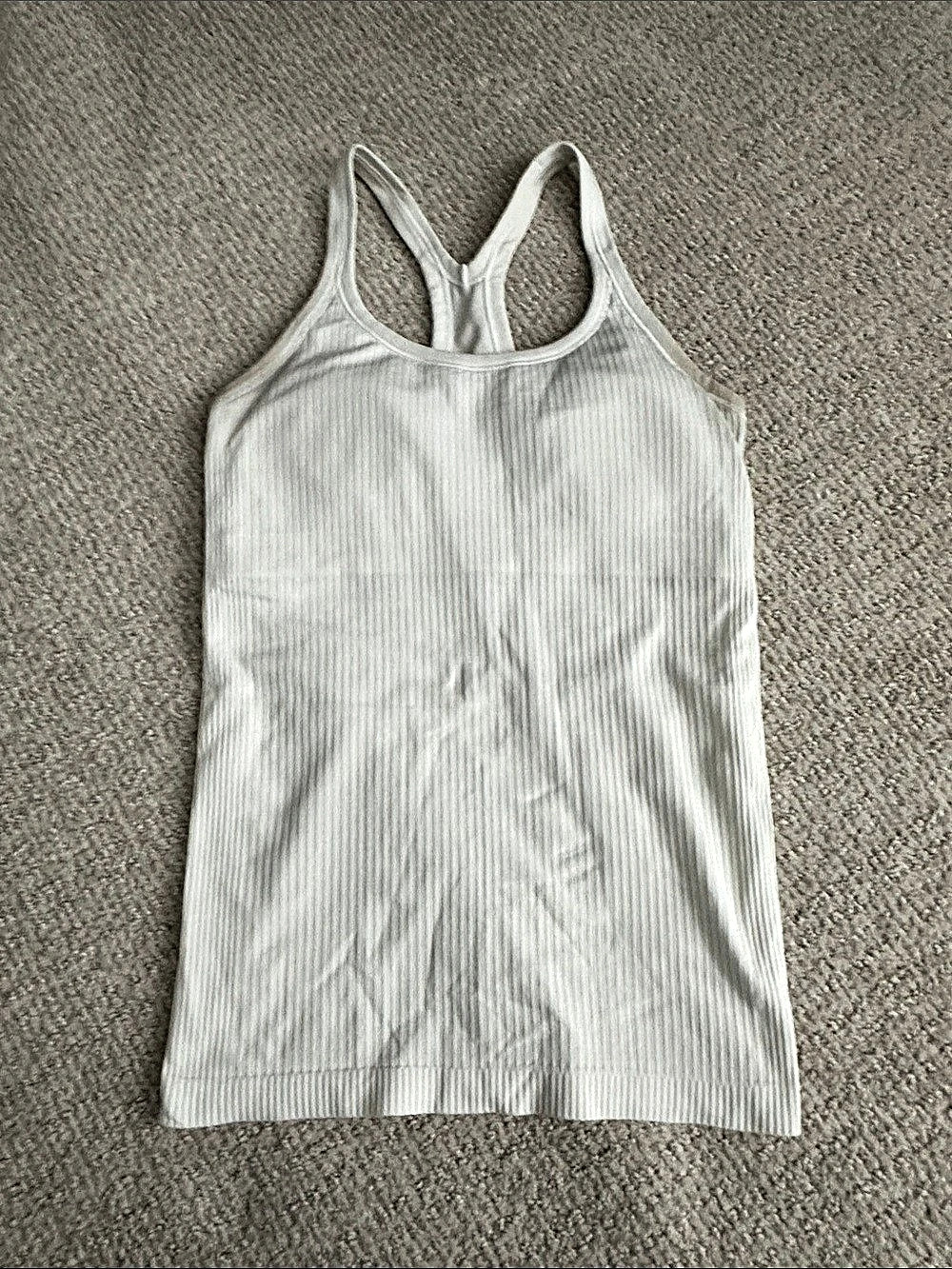 lululemon Ebb to Street Tank Ribbed Racerback White